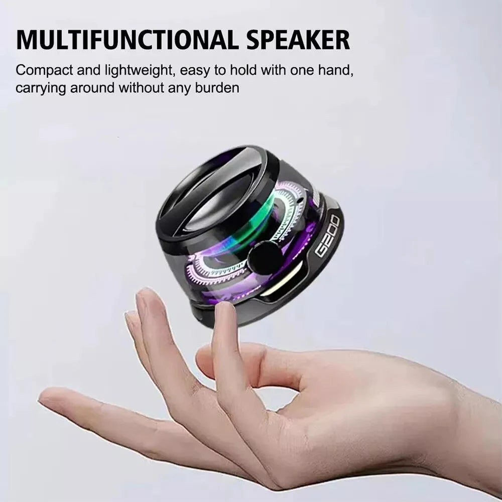G200 Magnetic Bluetooth 5.3 Speaker – Portable Mini Soundbar with LED Light & Stereo Sound