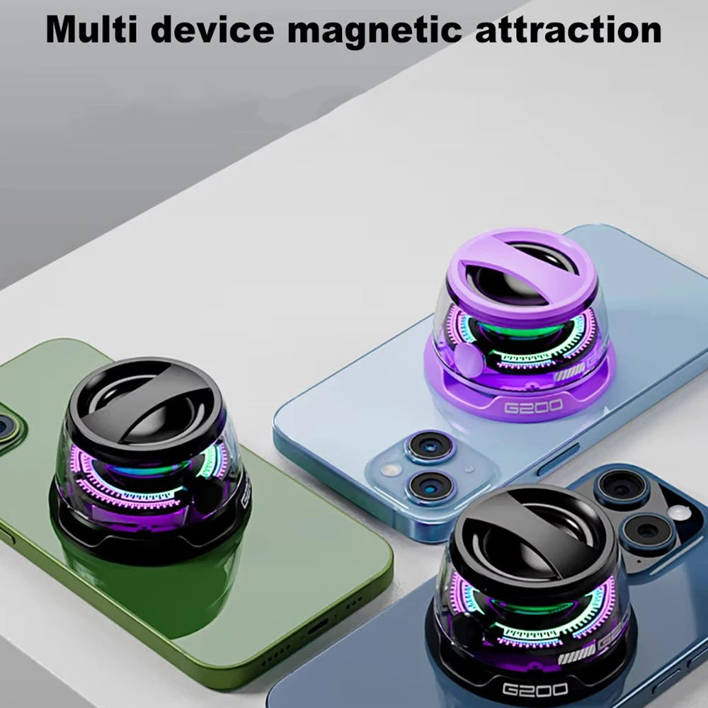G200 Magnetic Bluetooth 5.3 Speaker – Portable Mini Soundbar with LED Light & Stereo Sound