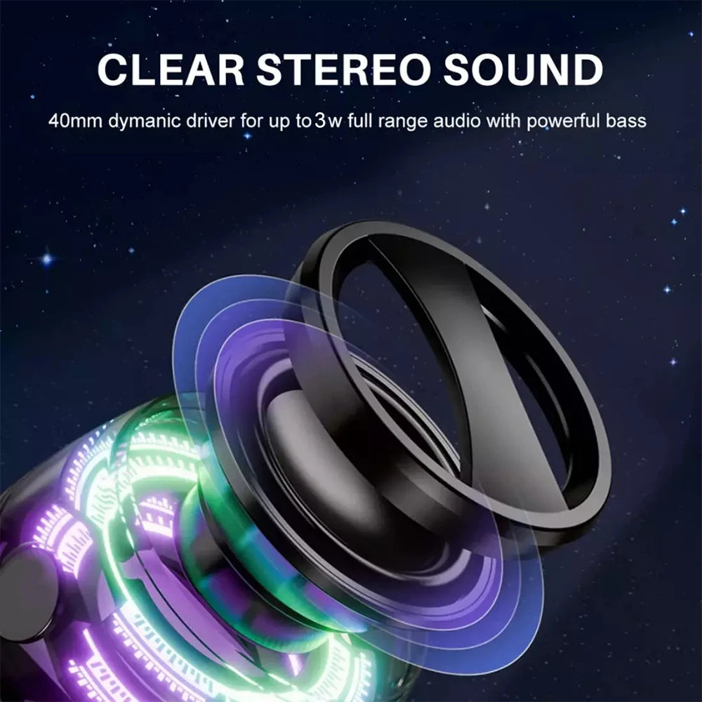 G200 Magnetic Bluetooth 5.3 Speaker – Portable Mini Soundbar with LED Light & Stereo Sound