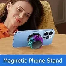 Mini Magnetic Bluetooth Speaker – RGB Light & Phone Stand