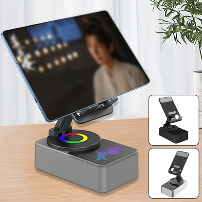 3-in-1 Foldable Bluetooth Speaker – With Stand & Power Bank
