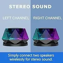 Mini Magnetic Bluetooth Speaker – RGB Light & Phone Stand