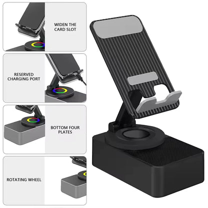 3-in-1 Foldable Bluetooth Speaker – With Stand & Power Bank